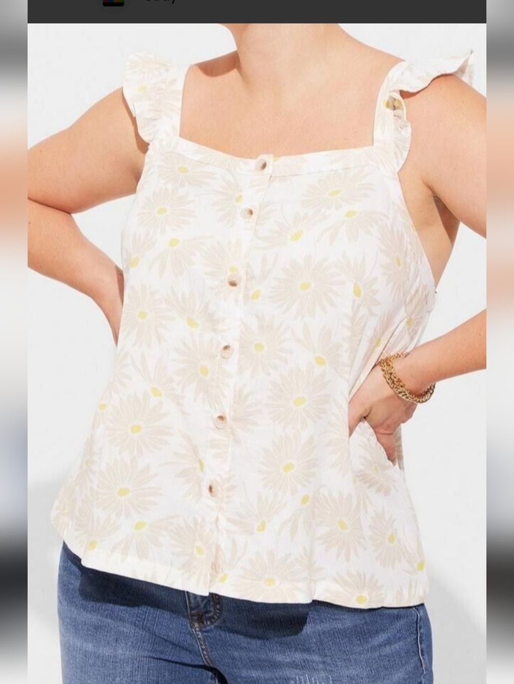 Torrid Floral Ruffle Top Size 5X